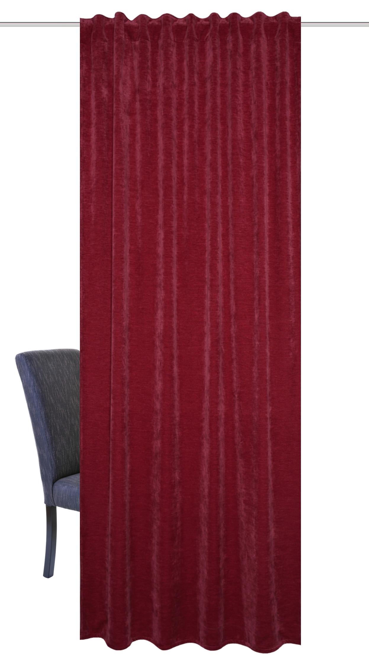 HOTOVÝ ZÁVĚS WOLLY - bordeaux, Basics, textil (135/265cm) - Schmidt W. Gmbh