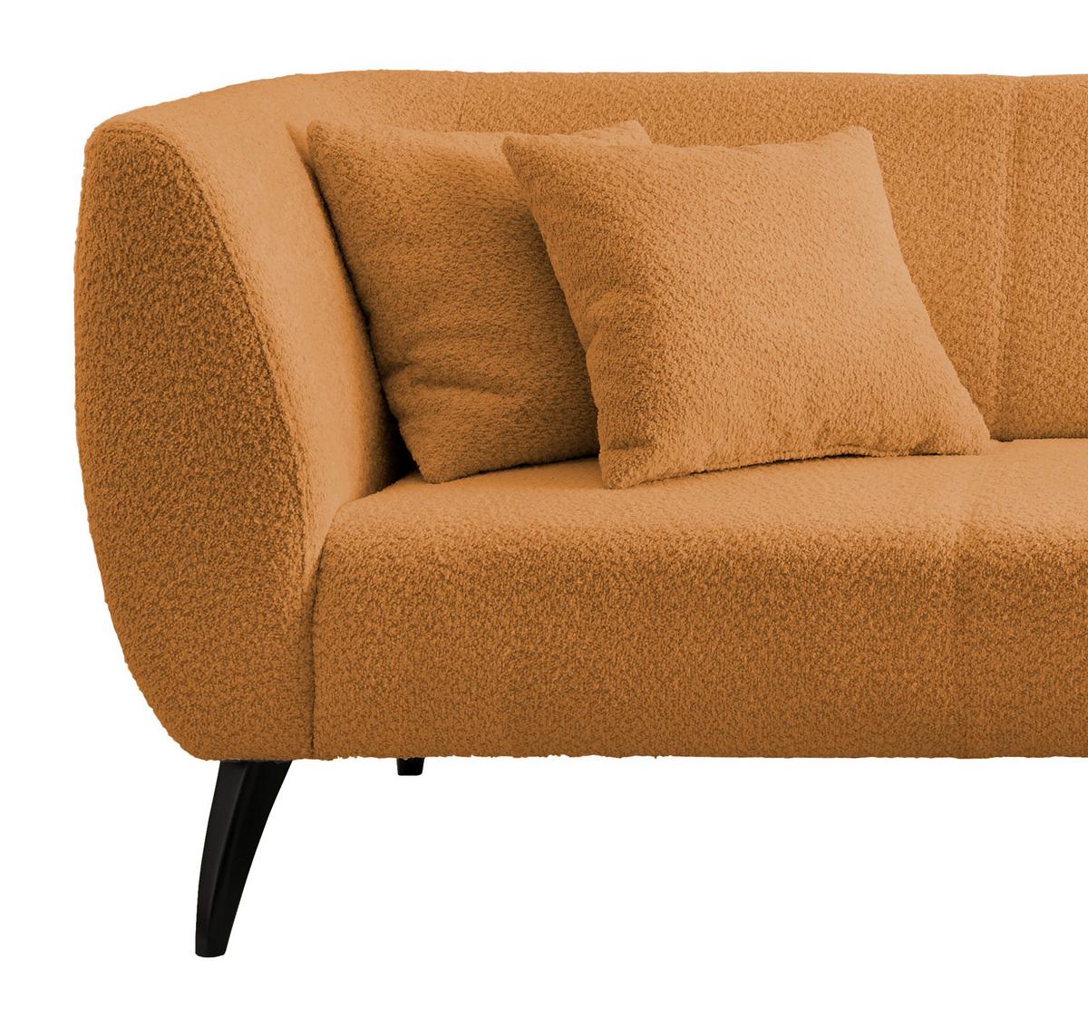 Ecksofa Colori Goldfarben S: 264/160 cm - Goldfarben/Schwarz, MODERN, Holz/Textil (264/160cm) - MID.YOU