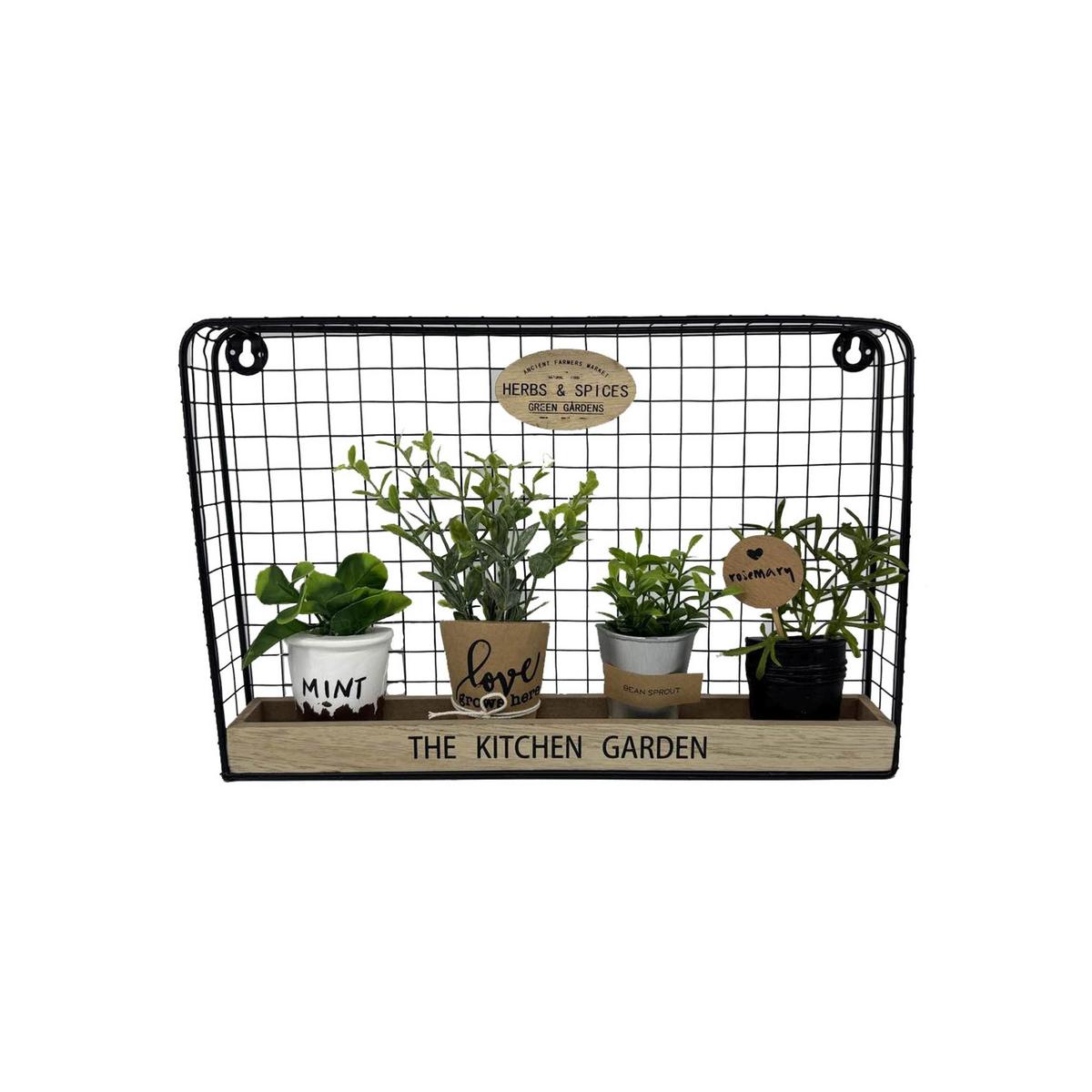 Wanddeko Gratiel - Schwarz/Naturfarben, KONVENTIONELL, Holzwerkstoff/Kunststoff (35/4/23cm) - Luca Bessoni