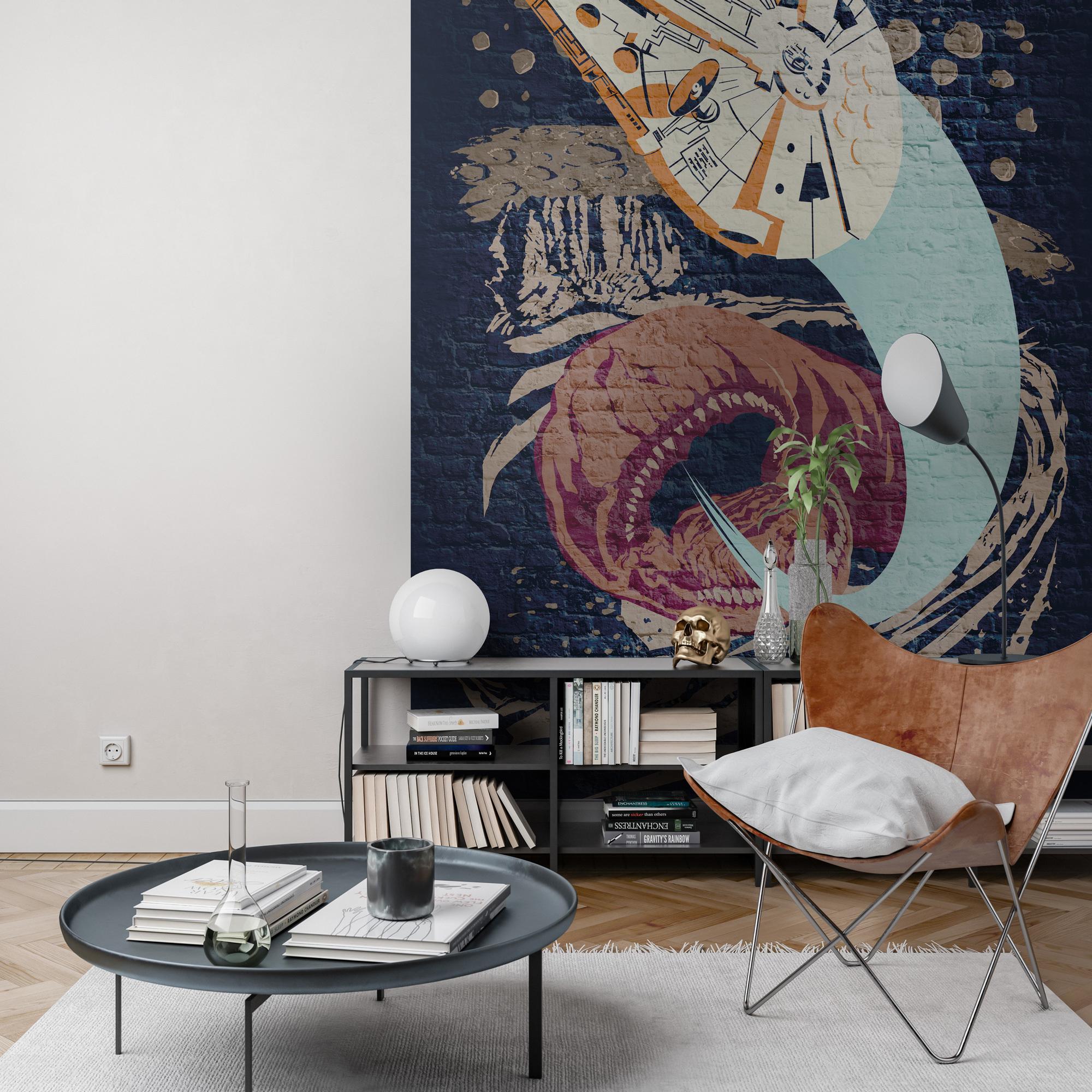 Fototapete Star Wars Asteorid Worm - Multicolor, Trend, Textil (200/280cm)