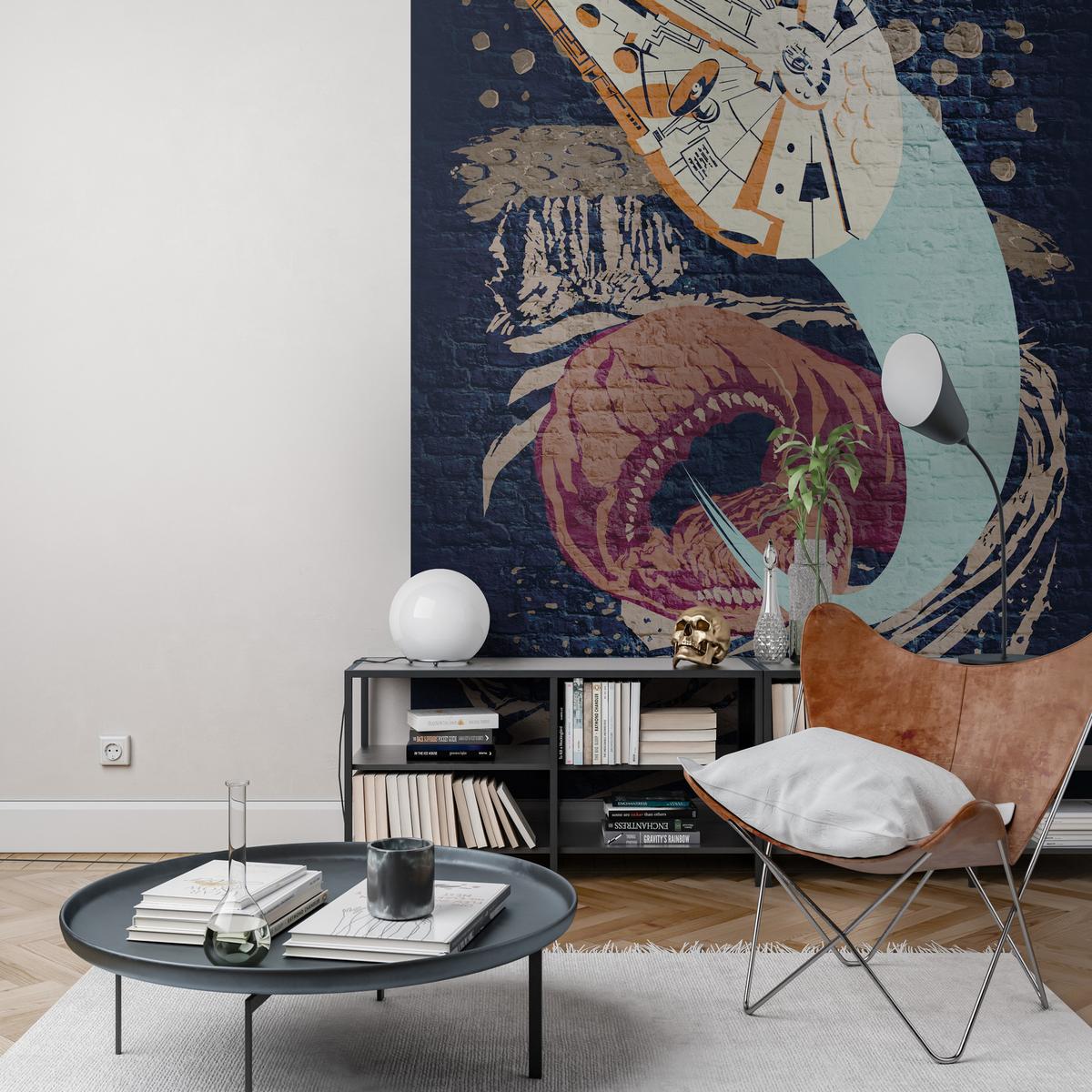 Fototapete Star Wars Asteorid Worm - Multicolor, Trend, Textil (200/280cm)