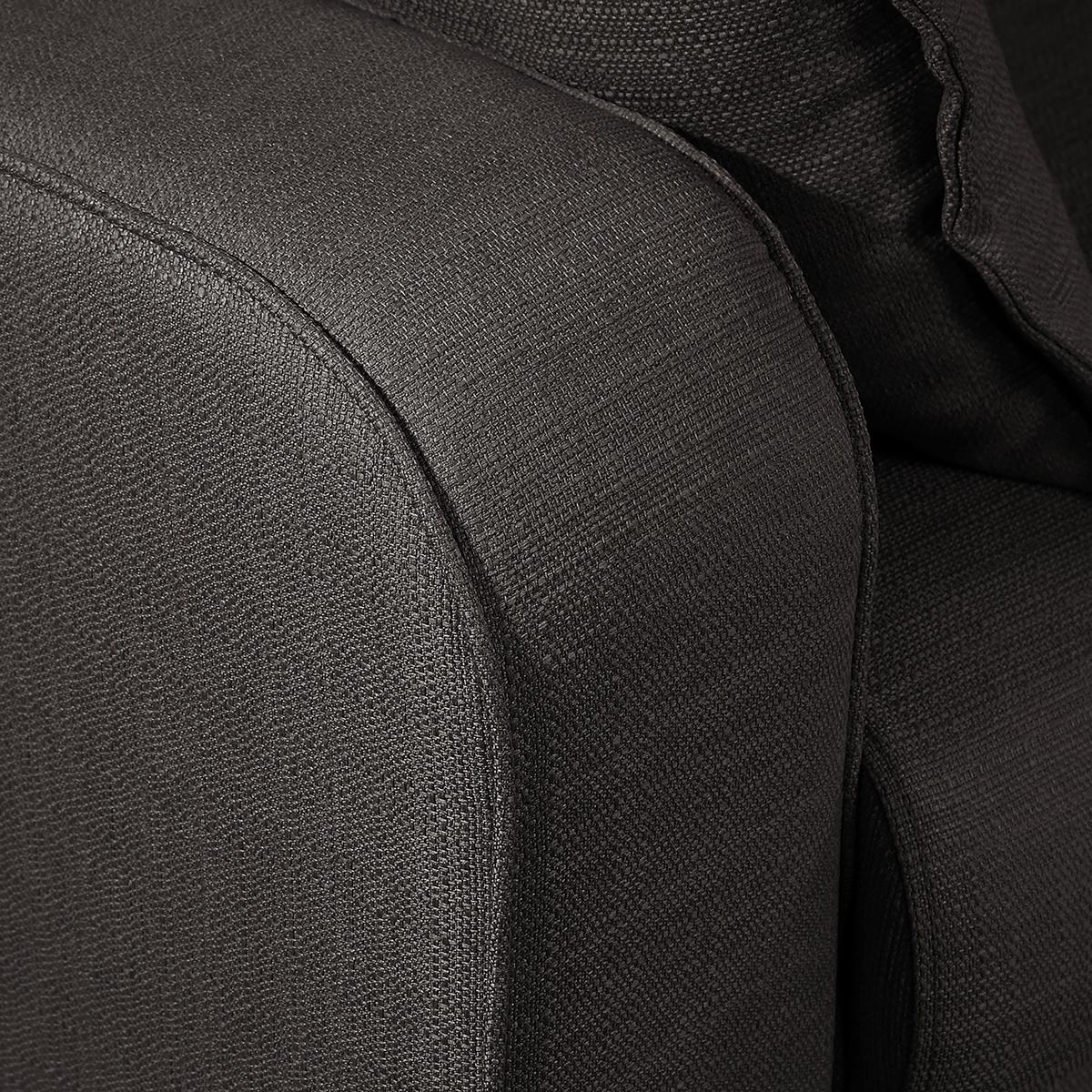 Ecksofa Beata Dunkelgrau S: 230x150 cm - Wengefarben/Dunkelgrau, Design, Textil (230/150cm) - Livetastic