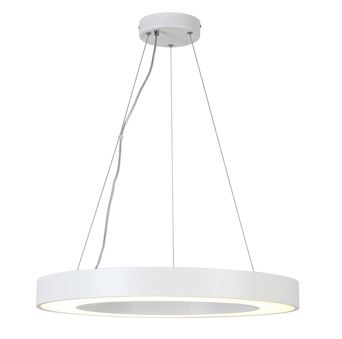 ZÁVESNÉ LED SVIETIDLO SANDL - biela/chrómová, Modern, kov/plast (60/120cm) - Mömax