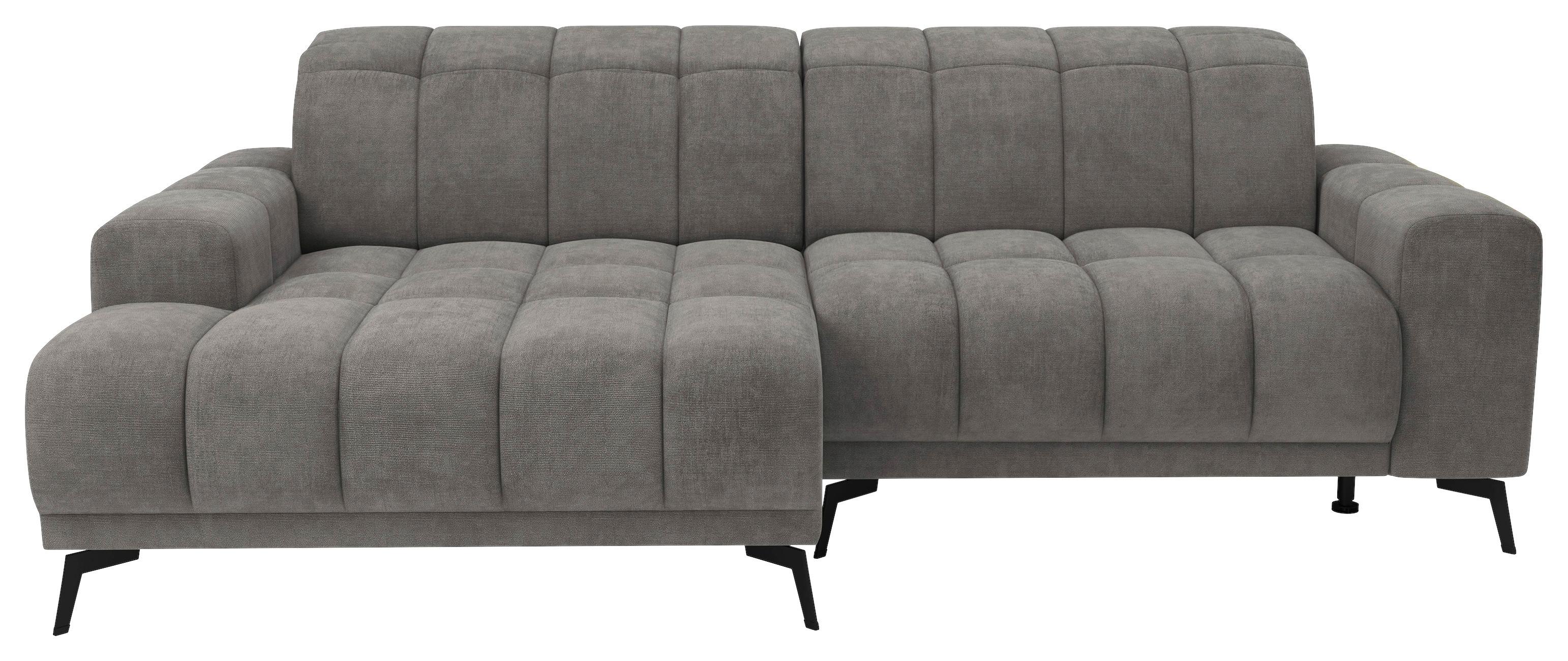Rohová sedačka LAYA, levá, šedohnědá tkanina MEMPHIS - šedohnědá, Moderní, textil (155/250cm) - Premium Living