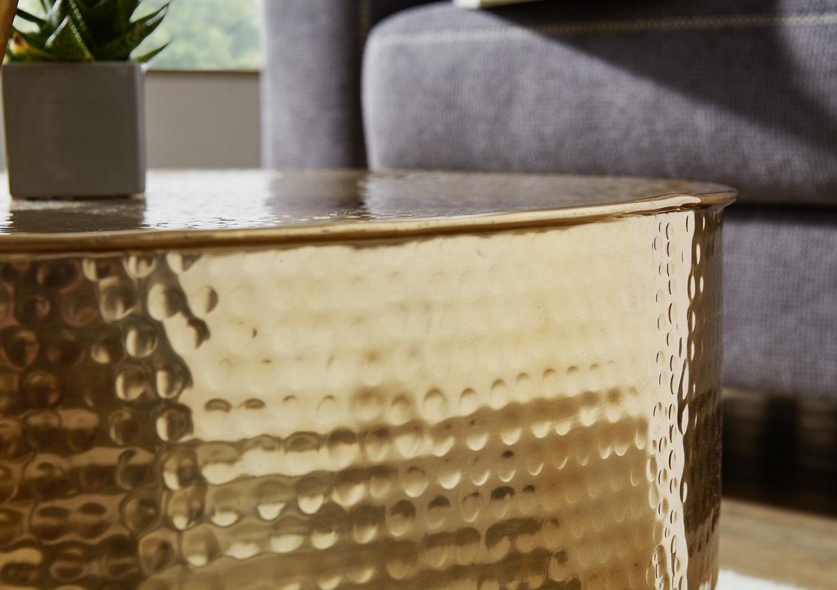 Couchtisch Orientalisch Rund Rahi, Goldfarben - Goldfarben, LIFESTYLE, Metall (75/75/31cm) - MID.YOU