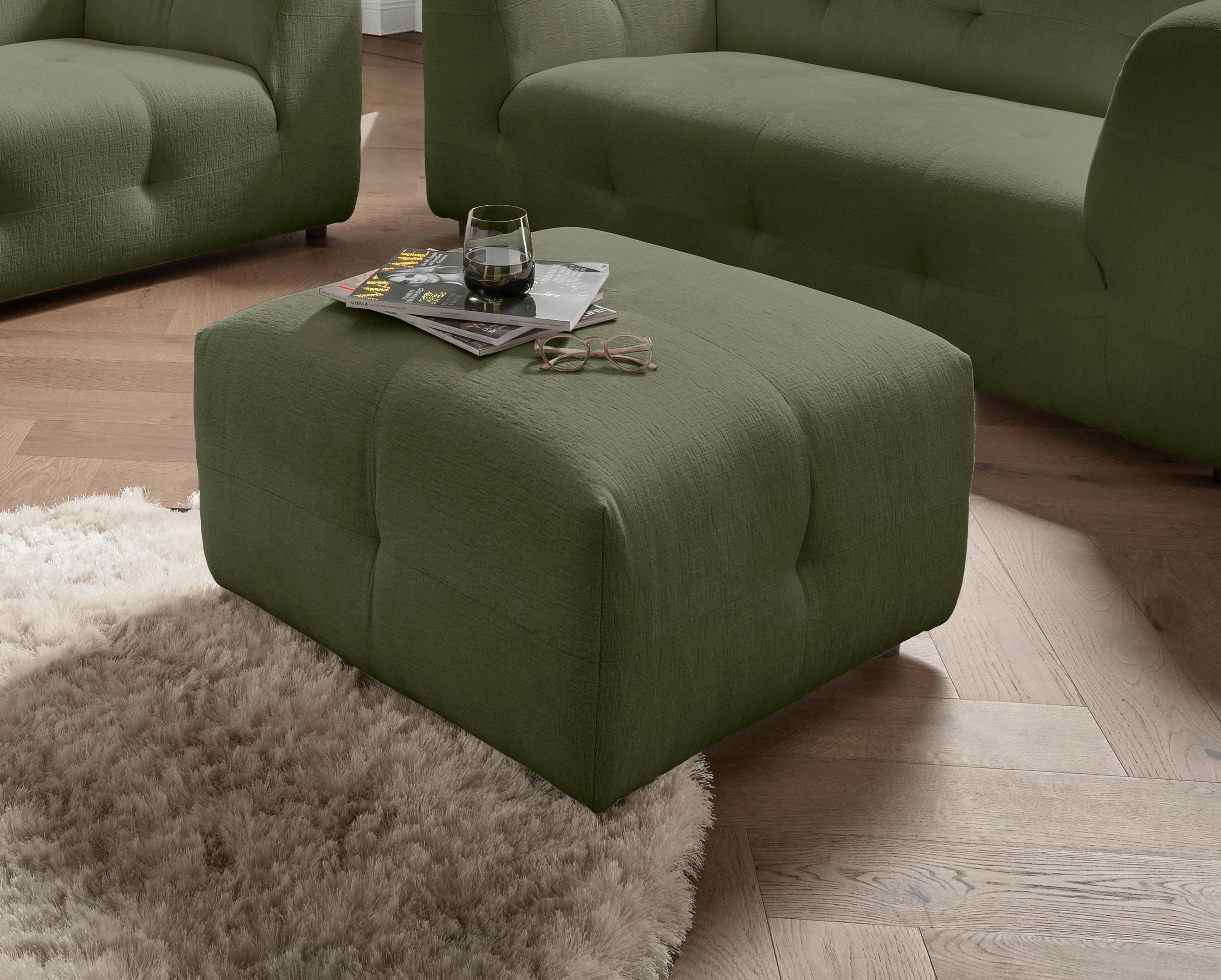 Hocker Velice, Grün B: 72 Cm - Schwarz/Grün, Design, Textil (72/44/72cm) - Livetastic