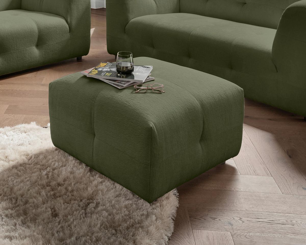 Hocker Velice, Grün B: 72 Cm - Schwarz/Grün, Design, Textil (72/44/72cm) - Livetastic