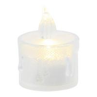 Sviečka s LED diódou CHANTAL - priehľadné, Konventionell, plast (4/4/5cm) - Mömax