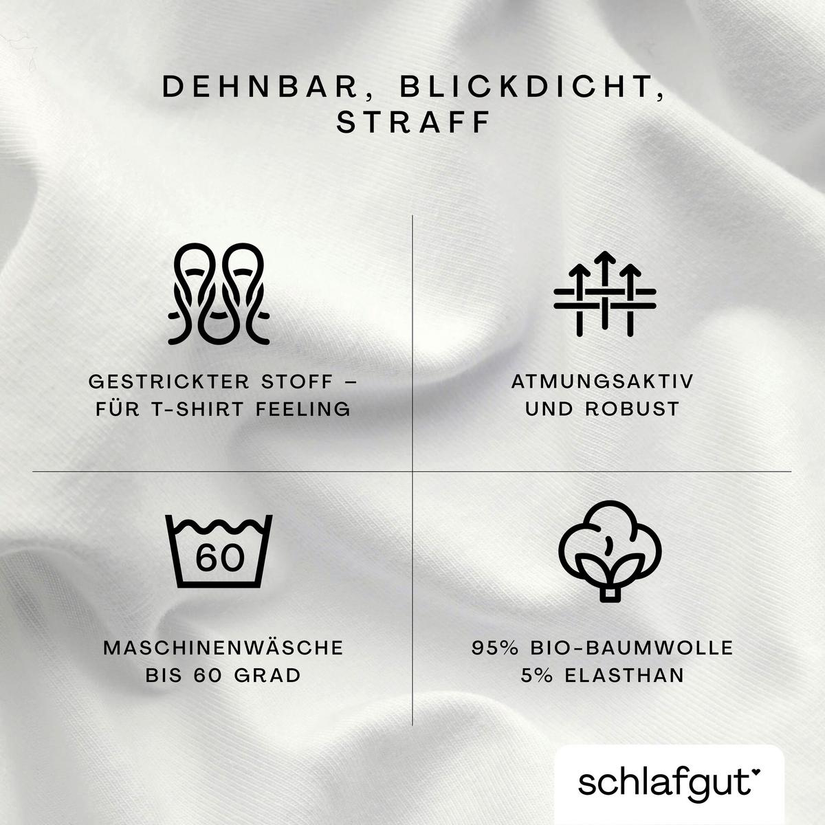 Boxspring-spannleintuch Pure Boxspring - Perlmutt, Basics, Textil (90-100/190-220cm) - Schlafgut