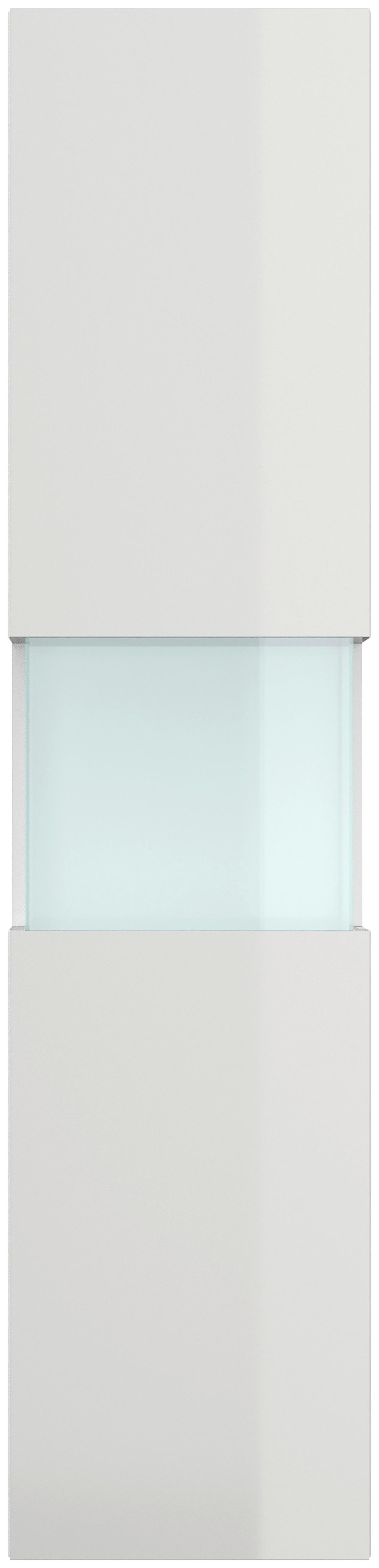 Hochschrank Limes Weiß Hg B: 35,2 Cm - Weiß Hochglanz, MODERN, Glas/Holzwerkstoff (35,2/150/30cm) - MID.YOU