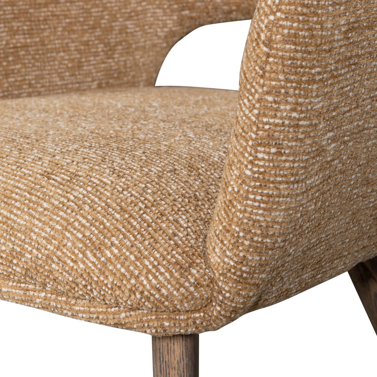Armlehnstuhl-Set Murat Braun/Gelb B: 61cm - Gelb/Braun, MODERN, Holz/Textil (61/86/60cm) - Livetastic