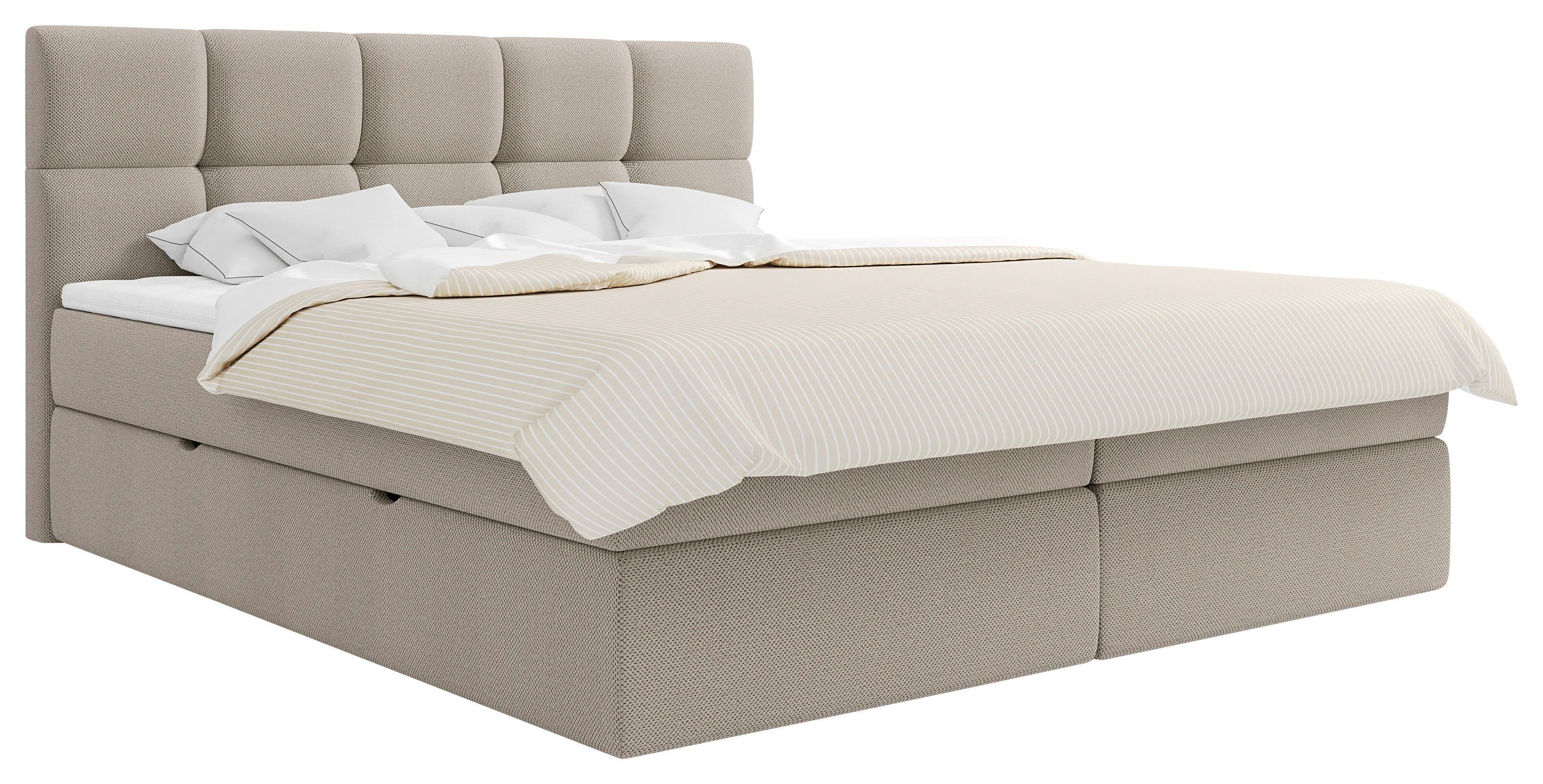 Boxbett Lorie II - Beige/Schwarz, MODERN, Holz/Holzwerkstoff (200/220cm) - MID.YOU