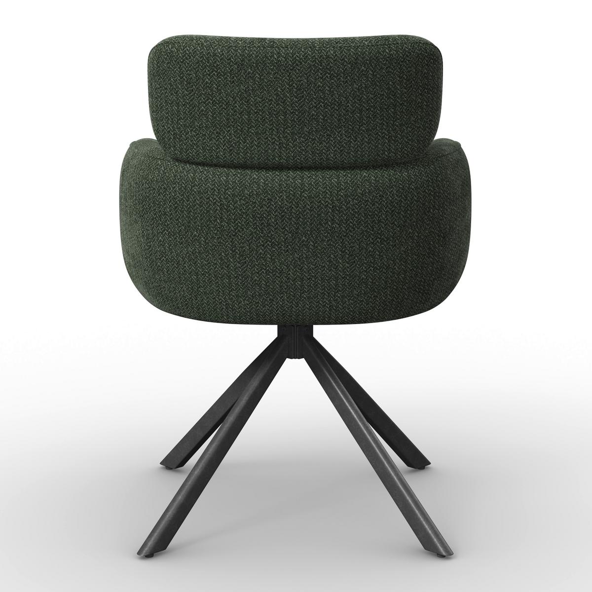 ŽIDLE S PODRUČKAMI LIORA - černá/zelená, Moderní, kov/textil (57,5/84/61cm) - Bessagi Home