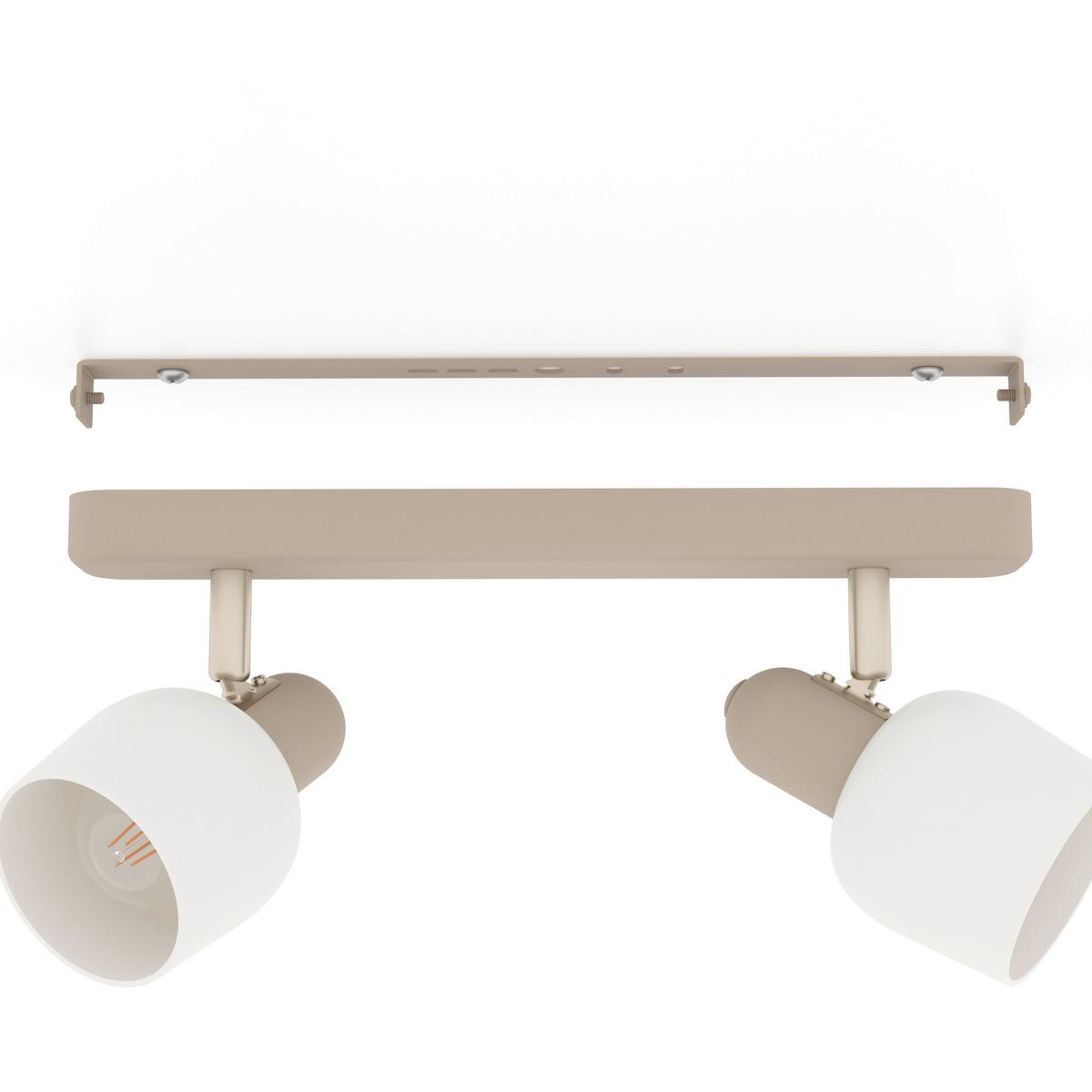 Deckenleuchte 900715 Corato - Sandfarben/Weiß, Natur, Glas/Metall (30/12.5/15cm) - Eglo