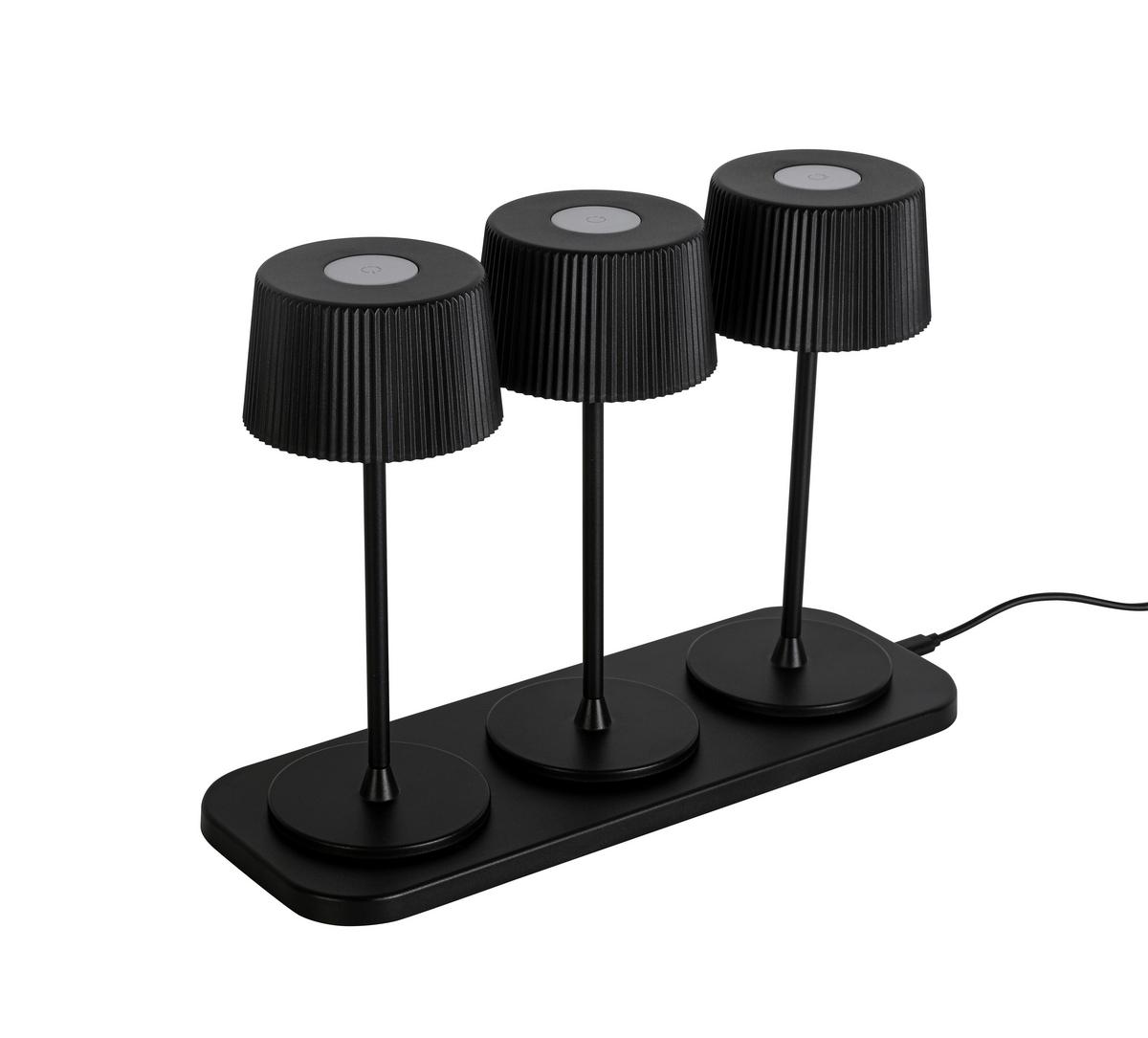 NABÍJATEĽNÁ STOLNÁ LAMPA THREMO - čierna/biela, Modern, kov/plast (11/30/21,1cm) - Mömax