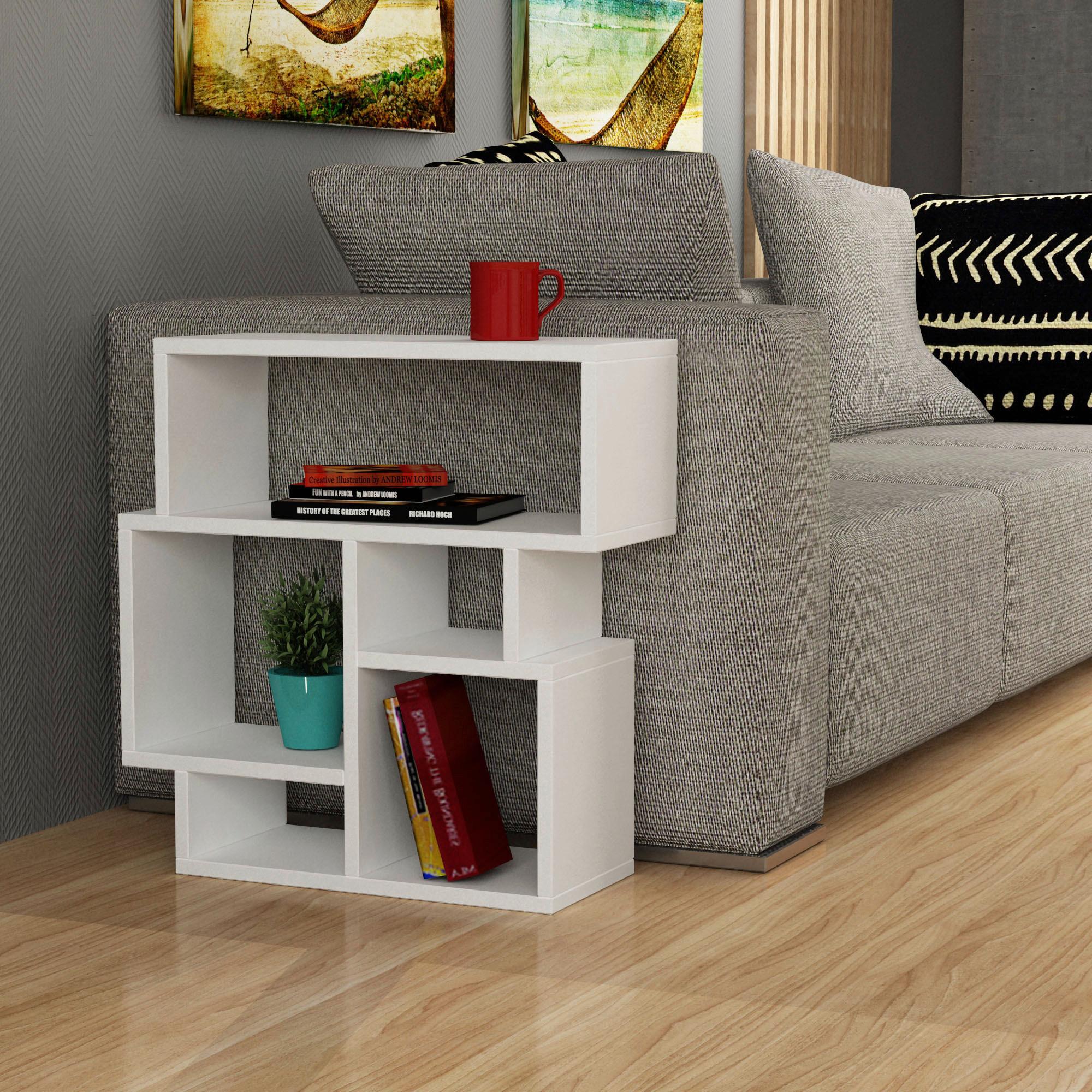 Beistelltisch Karma Beistelltisch - Weiß, Design, Holzwerkstoff (59/22/61cm) - Livetastic
