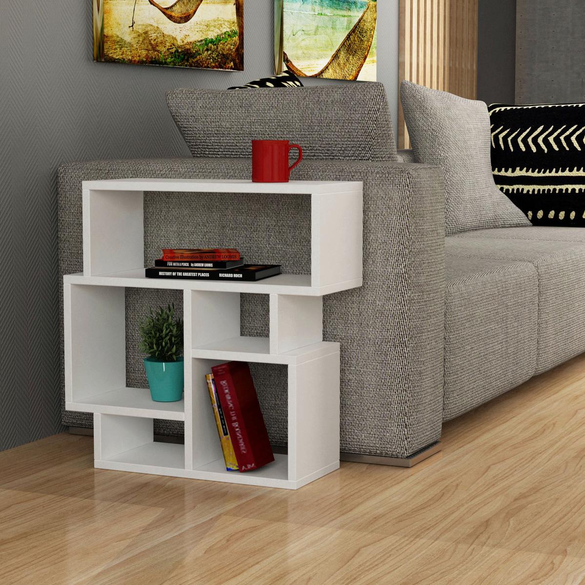 Beistelltisch Karma Beistelltisch - Weiß, Design, Holzwerkstoff (59/22/61cm) - Livetastic