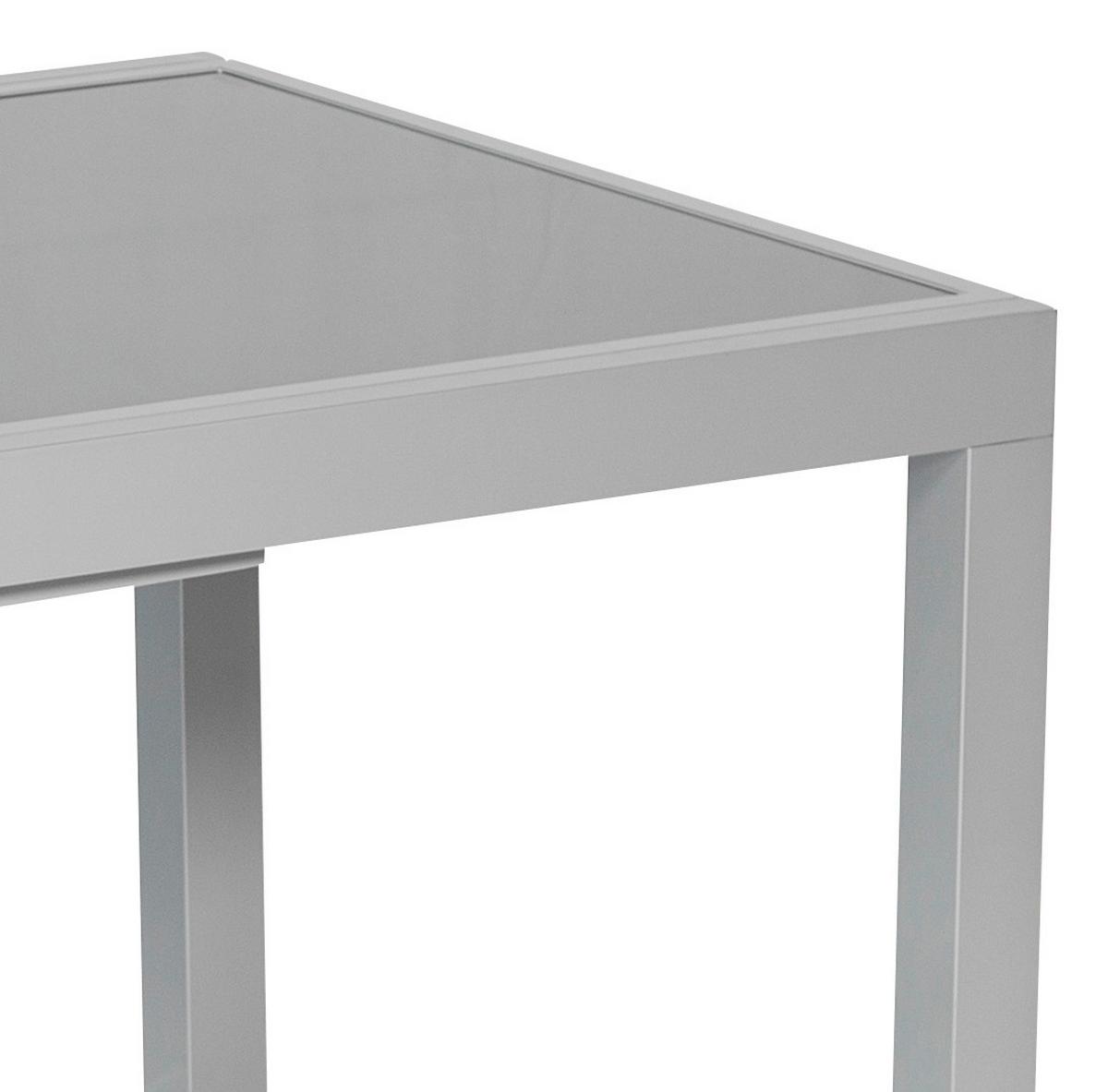 Gartengarnitur 7-Tlg. Taviano Metall/Textil/Glas - Silberfarben/Braun, ROMANTIK / LANDHAUS, Textil/Metall - Gardenson