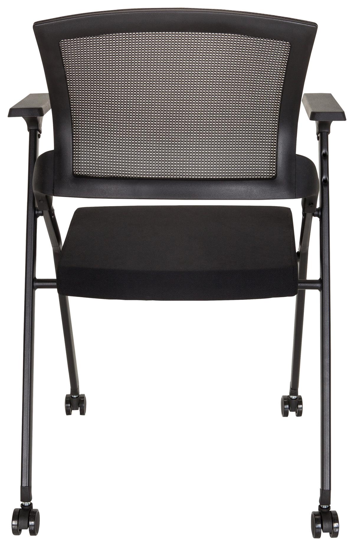 Besucherstuhl Priority II Klappbar Schwarz Bis 150 Kg - Schwarz, MODERN, Kunststoff/Textil (61/98/58cm) - MID.YOU