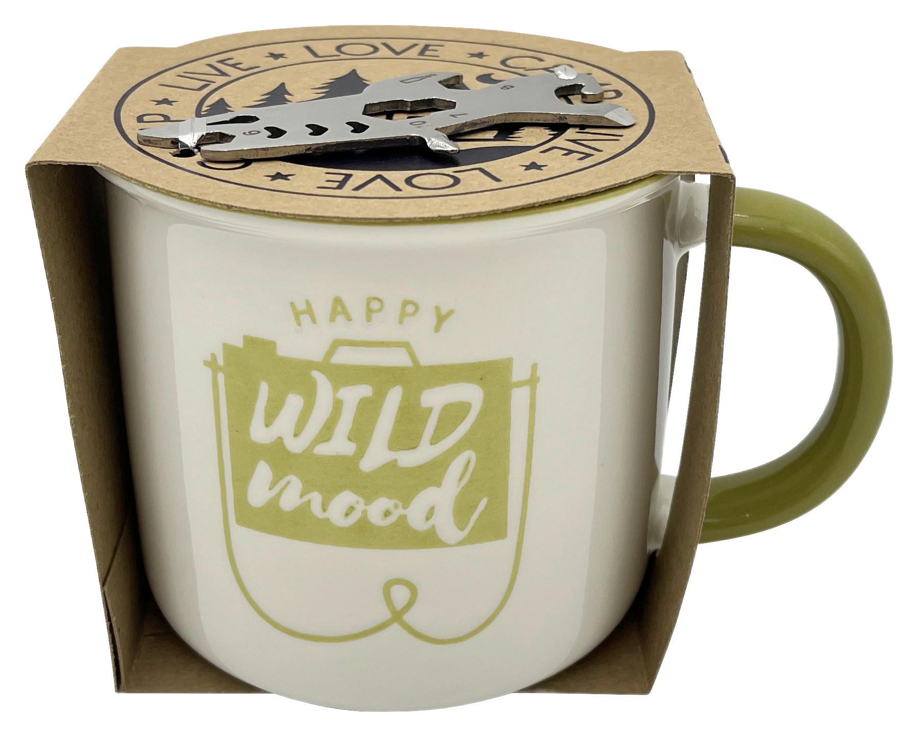 Kaffeebecher Toni- Paz- - Waldgrün, Basics, Keramik/Metall (9.5/8.5cm) - James Wood