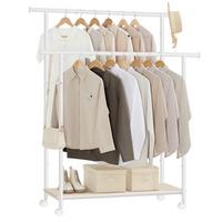 Kleiderwagen Naturfarben/weiß B: 98,5 Cm - Naturfarben/Weiß, Basics, Holzwerkstoff/Kunststoff (98,5/156,8/39,6cm)