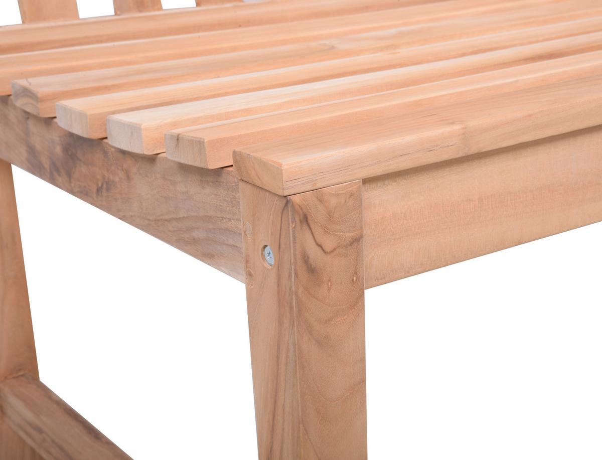Gartenbank Holz Solo 3-Sitzer Solo - Braun/Naturfarben, MODERN, Holz (60/92/150cm) - Gardenson