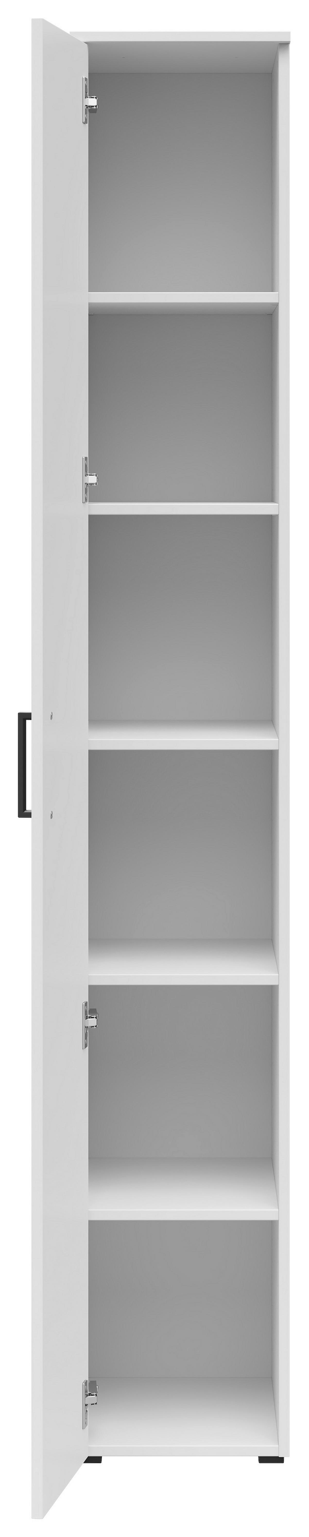 Skriňa MULTISTAURAUM š: 30cm - čierna/biela, Modern, kompozitné drevo/plast (30/195/40cm)