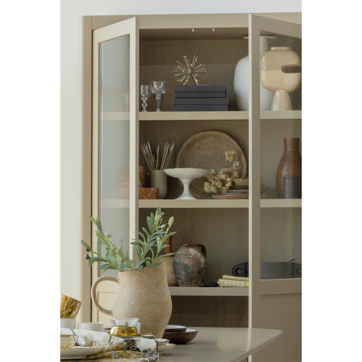 Vitrine Gunnar Schlammfarben B: 120 cm - Schlammfarben, Design, Holz (120/217/48cm) - Livetastic