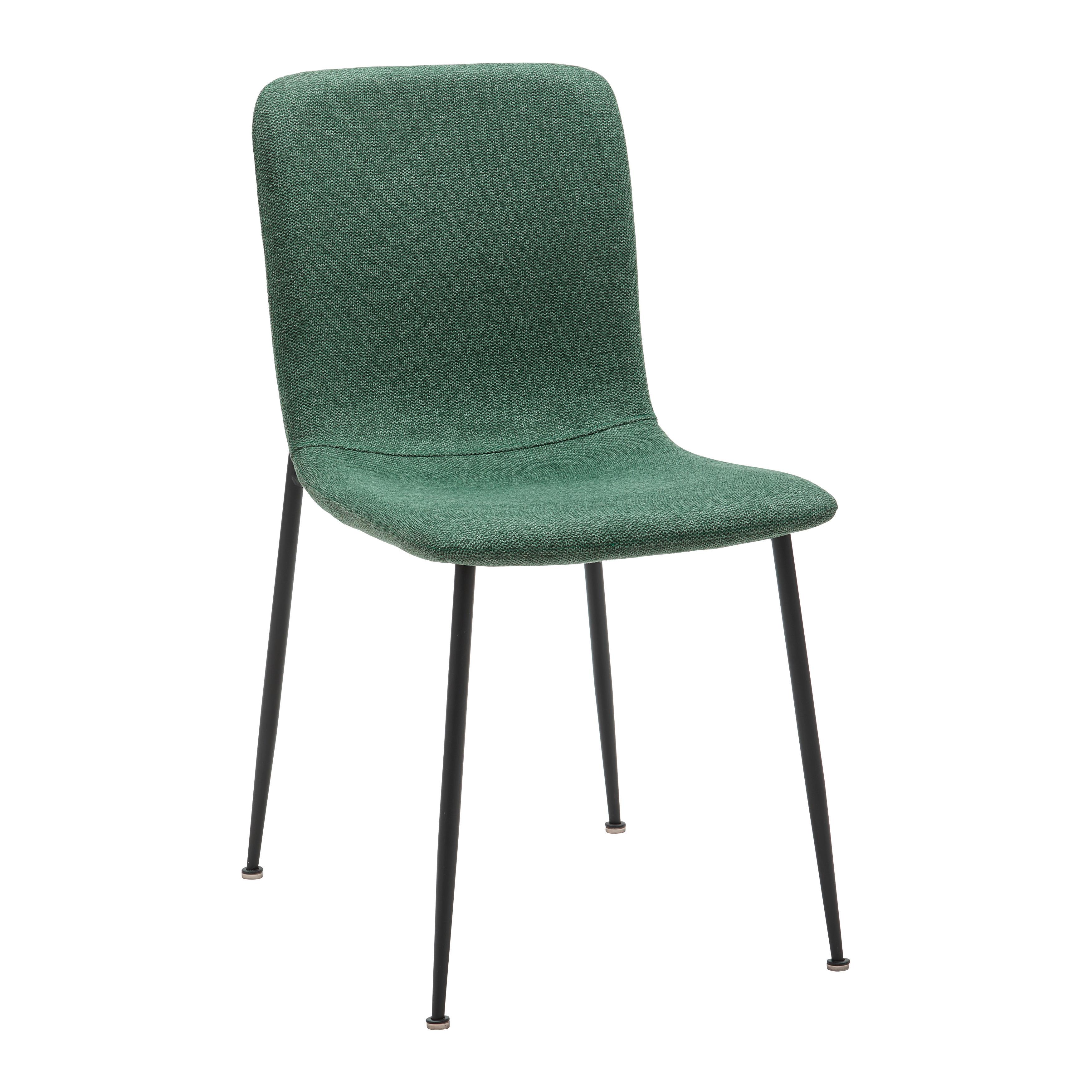 Jídelní židle NELE zelená - černá/zelená, Moderní, kov/dřevo (43/83/56cm) - P & B