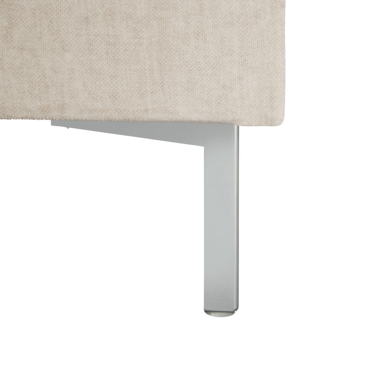 Boxspringbett Graz 180x200 Cm Beige Inkl. Topper - Beige/Alufarben, MODERN, Textil (180/200cm) - MID.YOU