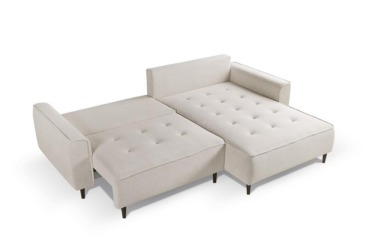 Ecksofa Blues Beige/schwarz, 263 Cm - Beige/Schwarz, Design, Textil (263/183cm) - MID.YOU