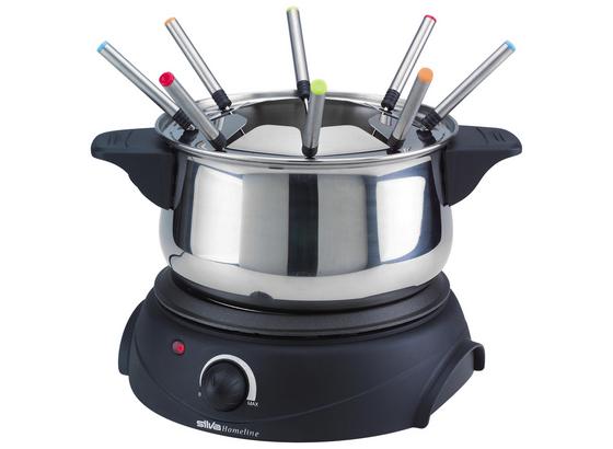 Fondueset FO 810 - Silberfarben/Schwarz, MODERN, Kunststoff/Metall (25,5/19/25,5cm) - Silva Homeline Fondueset FO 810 - Silberfarben/Schwarz, MODERN, Kunststoff/Metall (25,5/19/25,5cm) - Silva Homeline