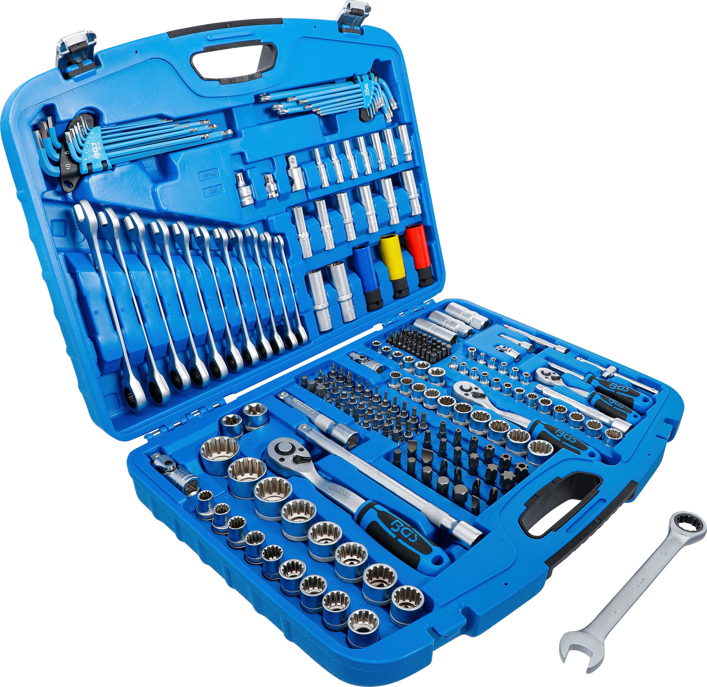 Steckschlüssel-satz Gear Lock Blau/silberfarben B: 41,7 Cm - Blau/Silberfarben, Basics (55.9/41.7/11cm)