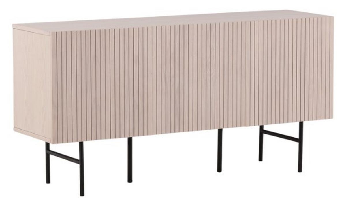 Sideboard Björkön - Schwarz/Weiß, Design, Holz/Metall (150/75/42cm) - Livetastic