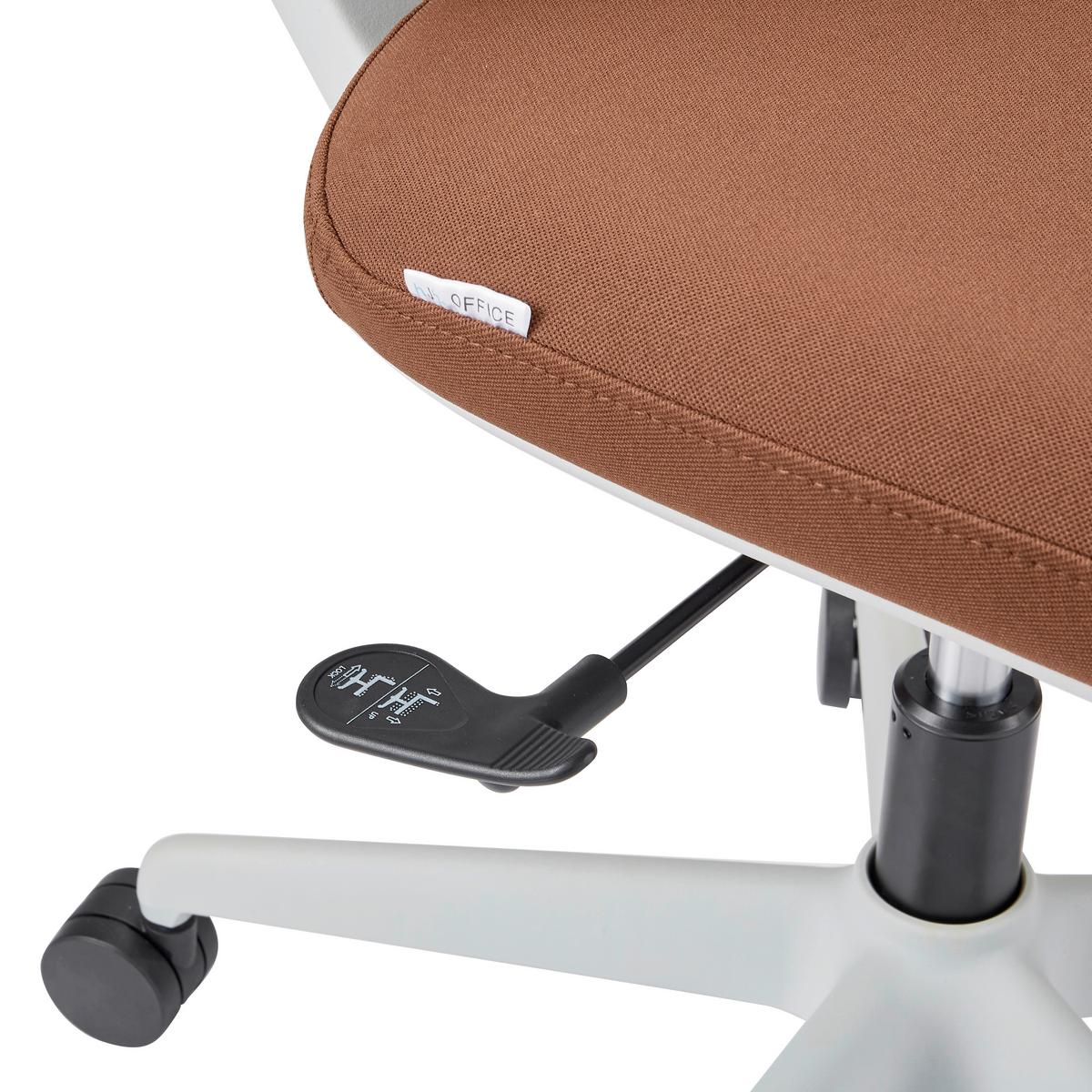 DREHSTUHL Minoro Braun/Weiß B: 55cm - Braun/Weiß, MODERN, Kunststoff/Textil (55/112/59cm) - MID.YOU
