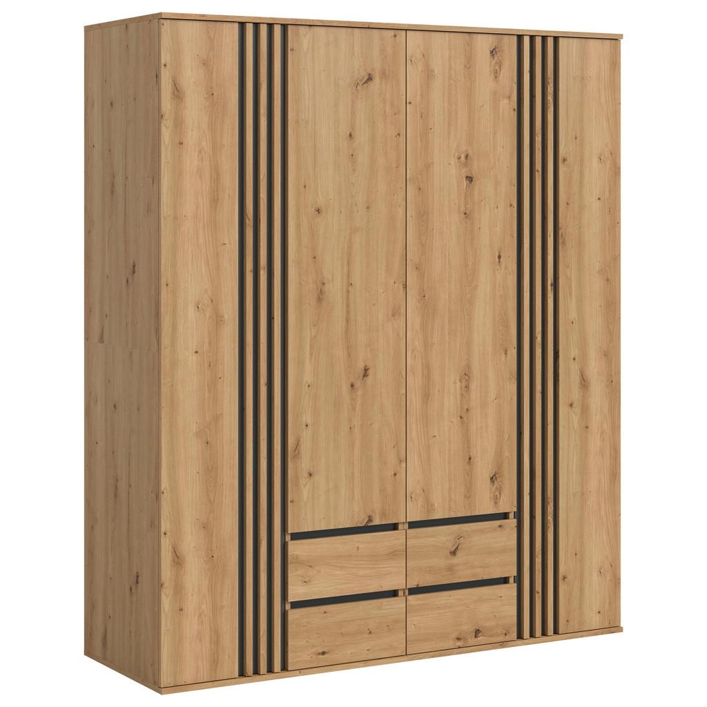 Drehtürenschrank Tofta Eiche Dekor/Anthrazit B: 160cm