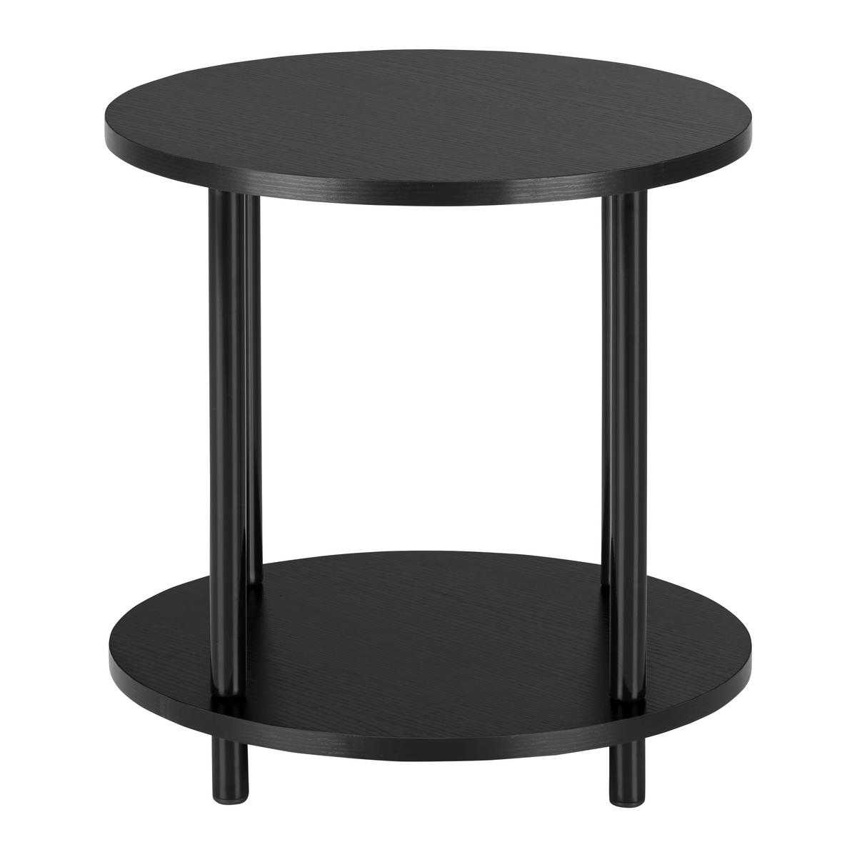Odkládací stolek NEAPEL černá - černá, Moderní, kov/kompozitní dřevo (40/40cm) - Mömax