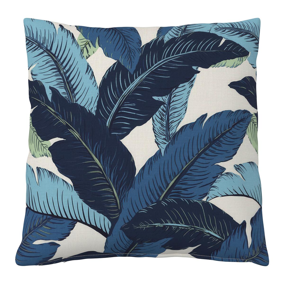 VENKOVNÍ POLŠTÁŘ LUISA - bílá/modrá, Moderní, textil (45/45/10cm) - Bessagi Garden