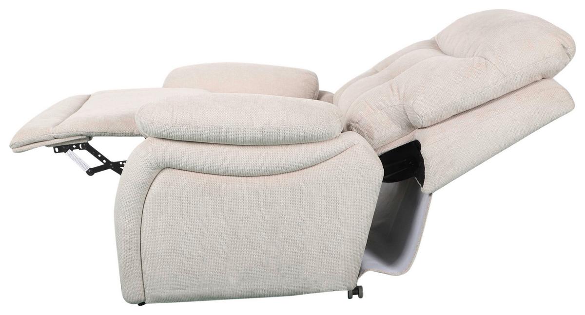 Relaxsessel Mario Webstoff Beige, B: 89 Cm - Beige/Schwarz, MODERN, Textil/Metall (89/107/94cm) - James Wood