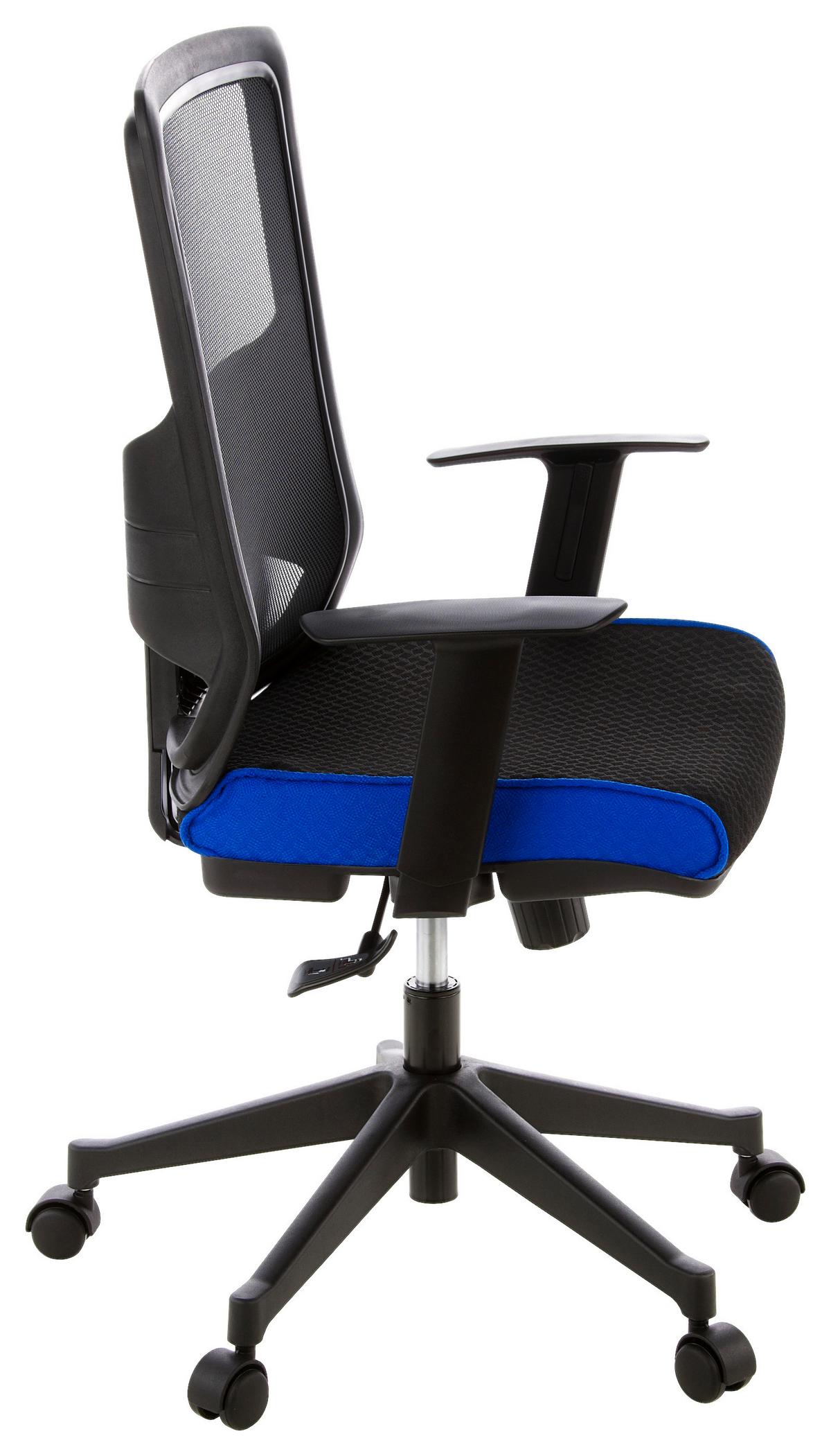 Drehstuhl Lavita Blau/Schwarz - Blau/Schwarz, MODERN, Kunststoff/Textil (57/113/44cm) - MID.YOU