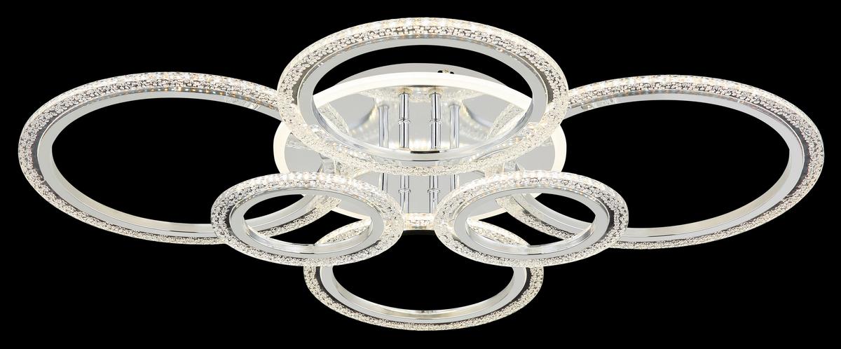 LED-Deckenleuchte Memory-Funktion - Klar/Chromfarben, Design, Kunststoff/Metall (78/60,5/11,5cm) - Globo