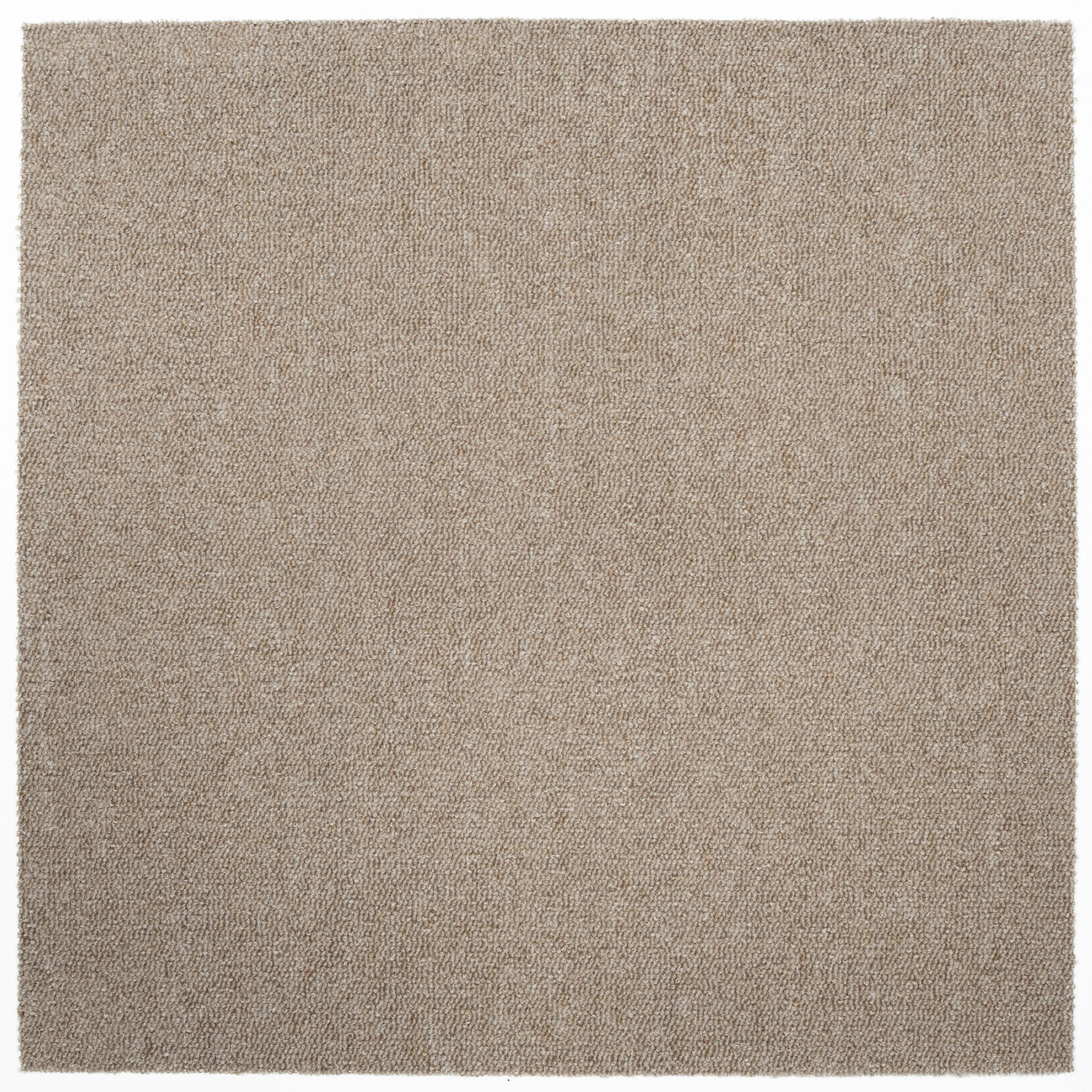 Teppichfliese Beige Astra 50x50 cm Florhöhe 3 mm - Cappuccino, Basics, Textil (50/50cm)