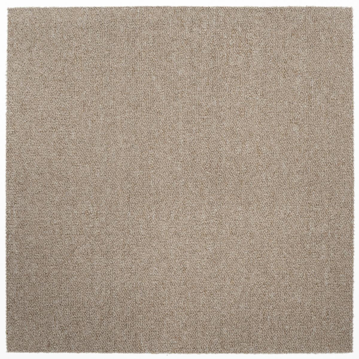 Teppichfliese Beige Astra 50x50 cm Florhöhe 3 mm - Cappuccino, Basics, Textil (50/50cm)