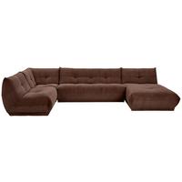 Wohnlandschaft Giselle Braun Cord - Braun, Trend, Textil (210/390/185cm) - Livetastic