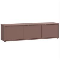 TV diel barva terracotta - barvy dubu/terracotta, Moderní, kompozitní dřevo (154,2/41,5/34,9cm)