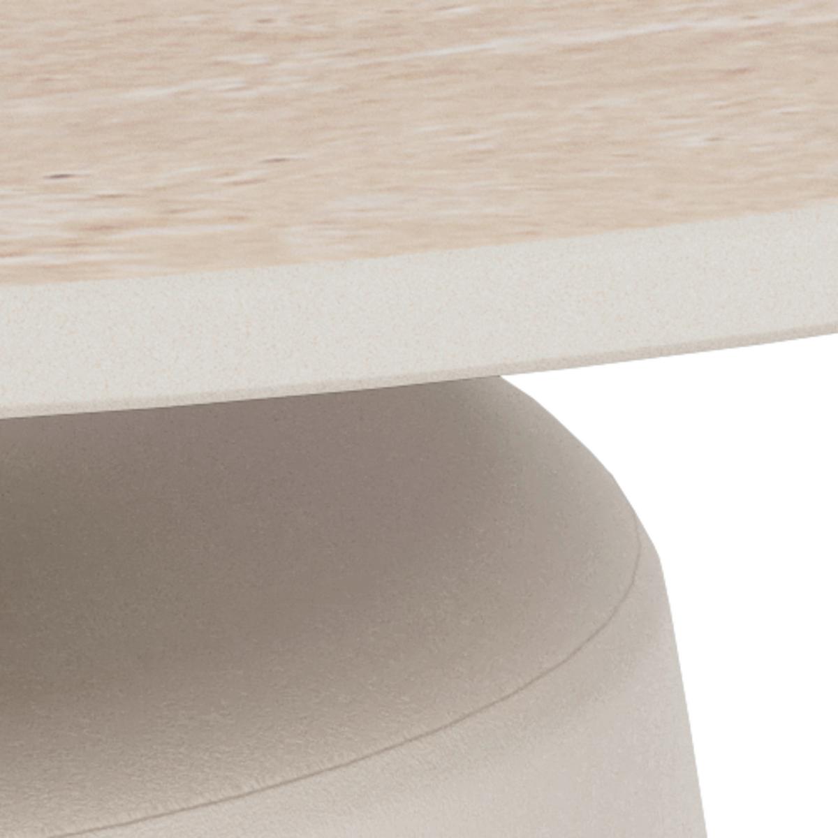 COUCHTISCH Santorini Grau/Beige L: 70cm - Beige/Schwarz, Design, Keramik/Metall (70/70/39cm) - MID.YOU