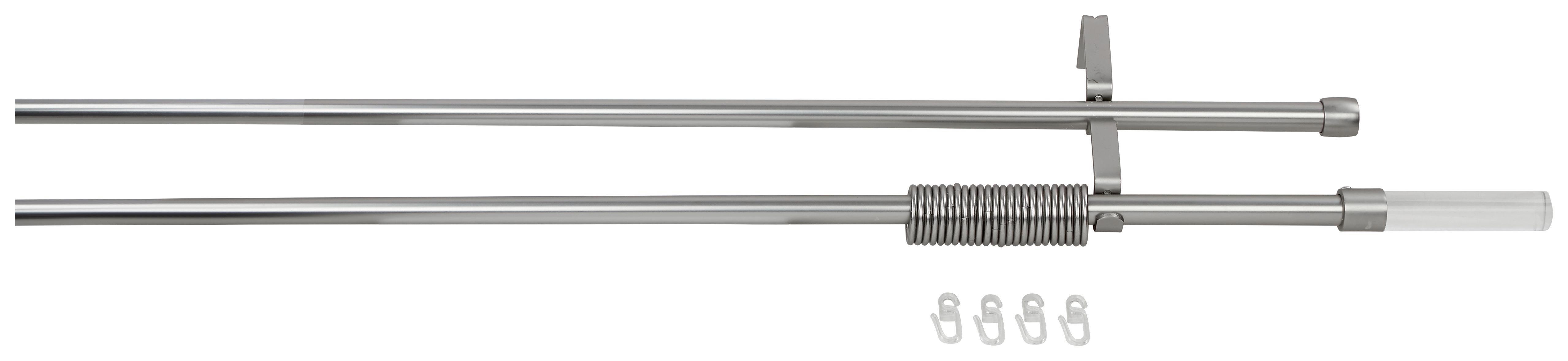 Rúdkarnis Szett 2 Sínes Anja - Ezüst, konvencionális, Fém - Ombra