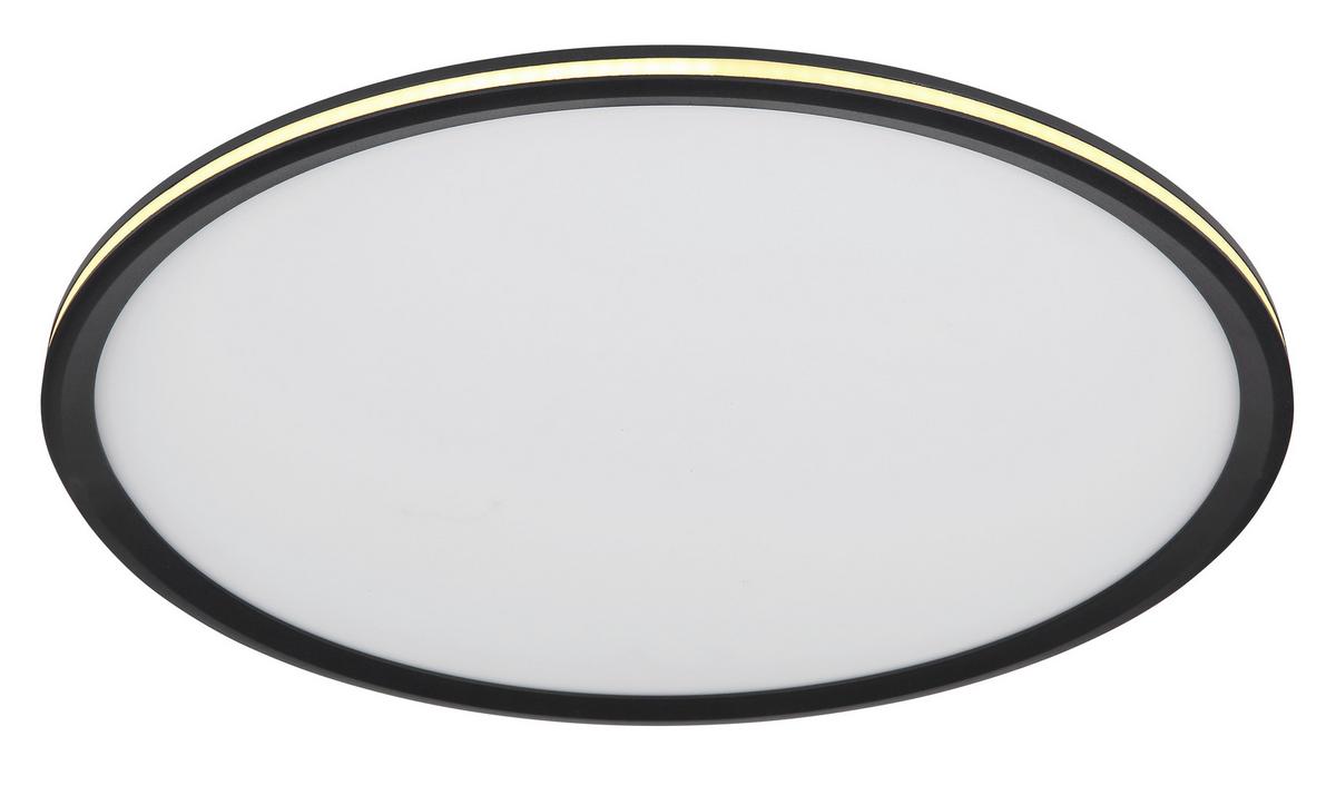 Led-deckenleuchte 41588d2 - Opal/Schwarz, Design, Kunststoff/Metall (50/5cm) - Globo