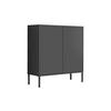 Kommode Stehend 79cm Mailand, Anthrazit - Anthrazit, MODERN, Holzwerkstoff (79/86/33cm) - MID.YOU