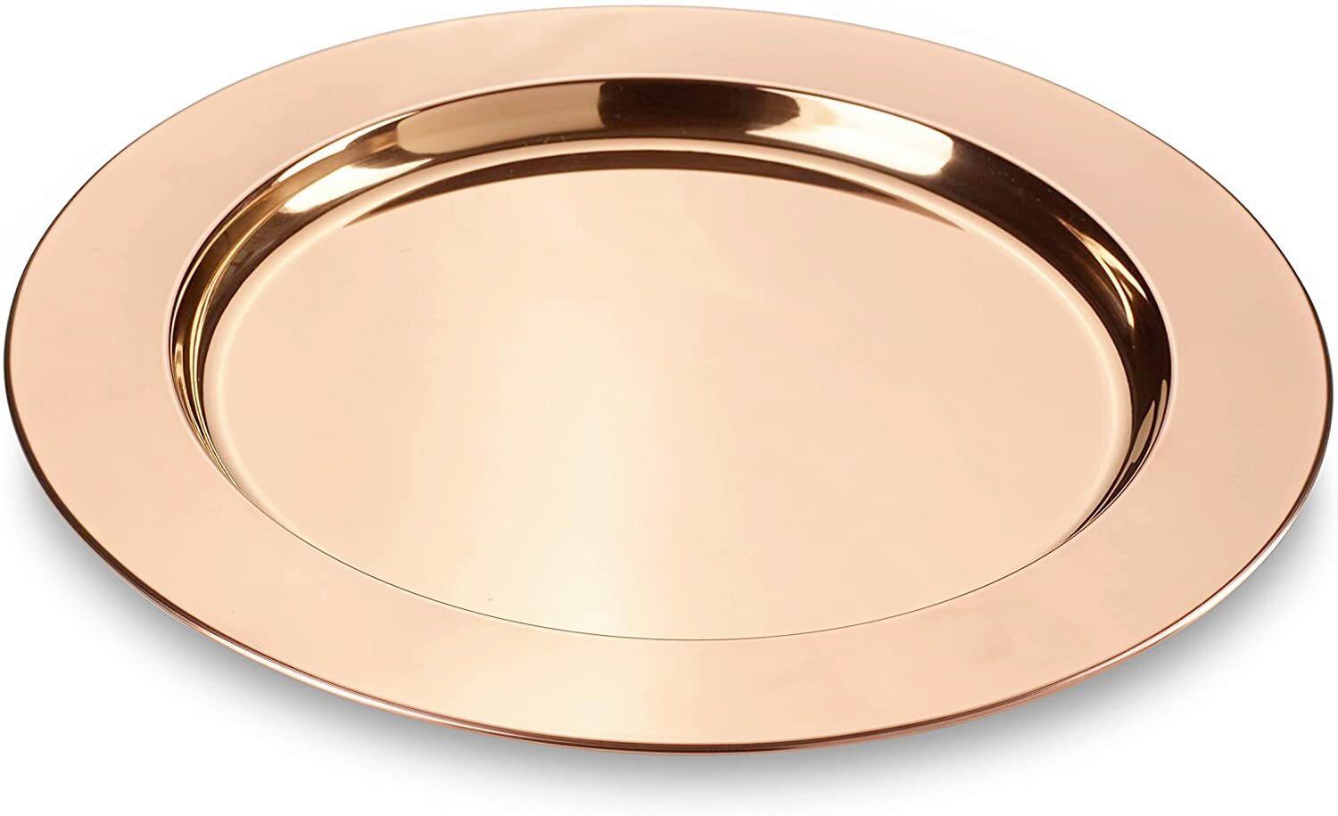 Platzteller Edelstahl Kupferfarben Ca. 33 Cm - Kupferfarben, Basics, Metall (33cm) - Echtwerk
